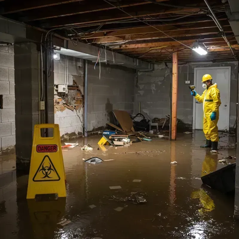 Flooded Basement Electrical Hazard in Glencoe, MN Property